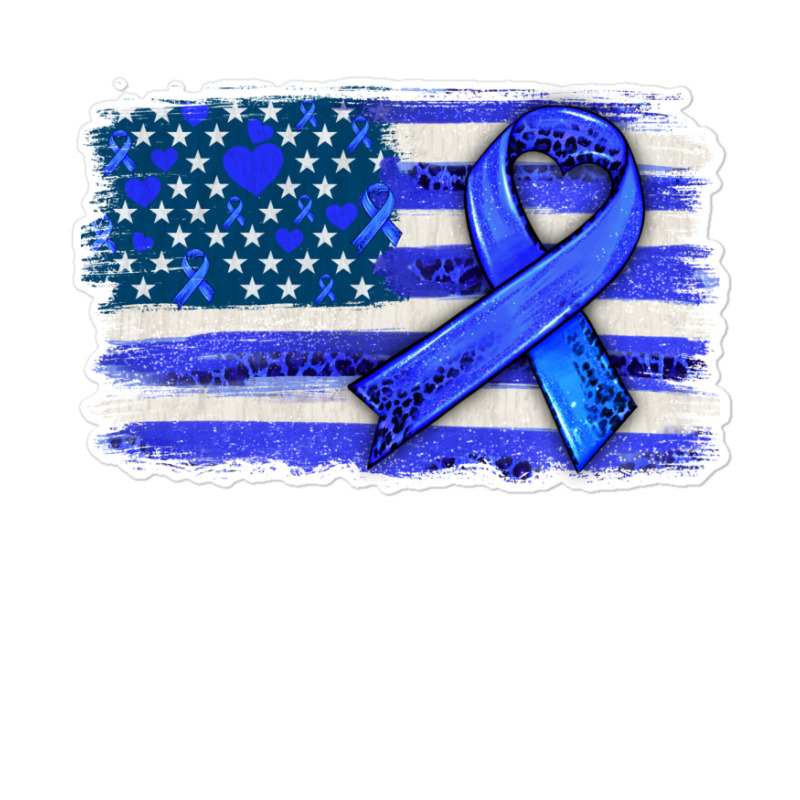 Colon Cancer Color  American Cancer Flag Sticker | Artistshot