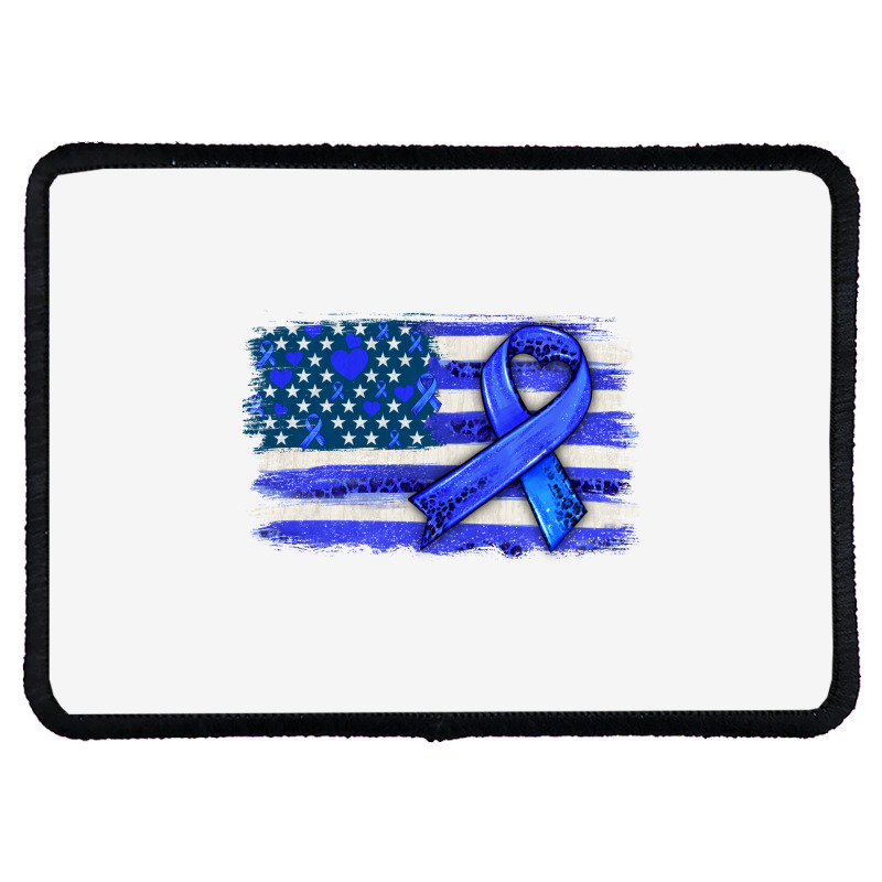 Colon Cancer Color  American Cancer Flag Rectangle Patch | Artistshot