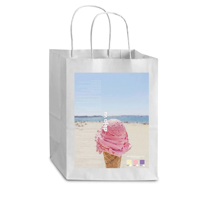 Olivia De Ja Fu Ice Cream Cub Paper Bag - 8 X 4 1/2 X 10 1/4 | Artistshot