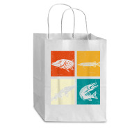 Pop Art Underwater Fishkeeping Fishing Pike Retro Fish T Shirt Cub Paper Bag - 8 X 4 1/2 X 10 1/4 | Artistshot