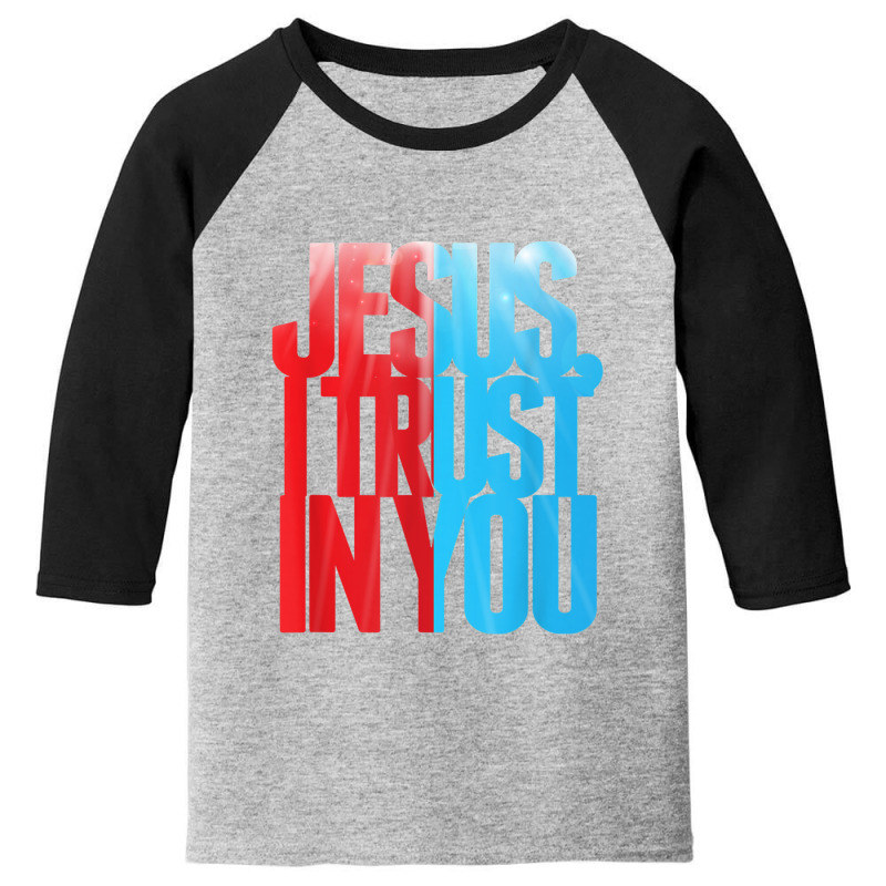 Divine Mercy Jesus I Trust In You St Faustina Catholic Youth 3/4 Sleeve by Vivu991 | Artistshot