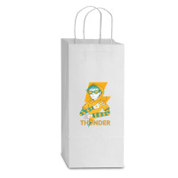 Thunder Man Double Wine Paper Bag - 6 1/2 X 3 1/2 X 12 3/8 | Artistshot