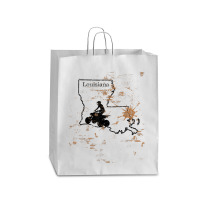 Louisiana Atv Trail Rider Mud La State Map Atv Riding T Shirt Queen Paper Bag - 16 X 6 X 19 1/4 | Artistshot