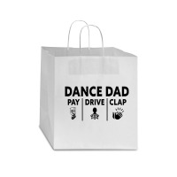 Mens Dance Dad Pay Drive Clap Star Paper Bag - 13 X 7 X 13 | Artistshot