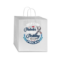 Diabetes Diabetic Nurse Help Cure Diabetes I Am Tired Disease Insulin Star Paper Bag - 13 X 7 X 13 | Artistshot