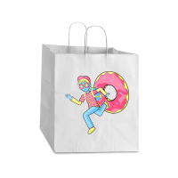 Just Run Because Love Donut Take Out Paper Bag - 14 X 10 X 15 1/2 | Artistshot