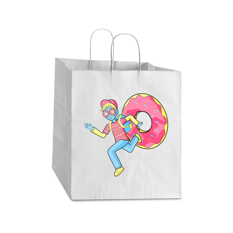 Just Run Because Love Donut Take Out Paper Bag - 14 X 10 X 15 1/2 | Artistshot