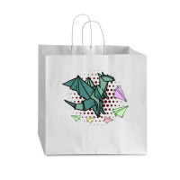 Origami Japanese Art Dragons And Paper Planes Origami T Shirt Vogue Paper Bag - 16 X 6 X 12 | Artistshot