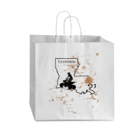 Louisiana Atv Trail Rider Mud La State Map Atv Riding T Shirt Vogue Paper Bag - 16 X 6 X 12 | Artistshot