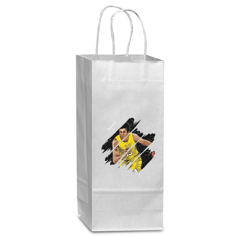 Austin Reaves Stripes Wine Paper Bag - 5 1/2 X 3 1/4 X 13 | Artistshot