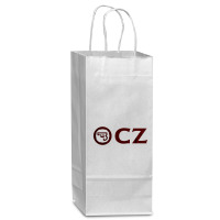 Enticing Simple Cz Pistol Red Design Wine Paper Bag - 5 1/2 X 3 1/4 X 13 | Artistshot