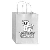 Life Is Better With A Cat Cub Paper Bag - 8 X 4 1/2 X 10 1/4 | Artistshot