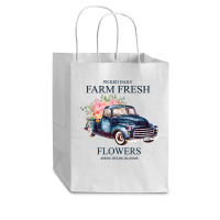 Picked Daily Farm Fresh Truck Flowers Seeds Bulbs Blooms T Shirt Cub Paper Bag - 8 X 4 1/2 X 10 1/4 | Artistshot