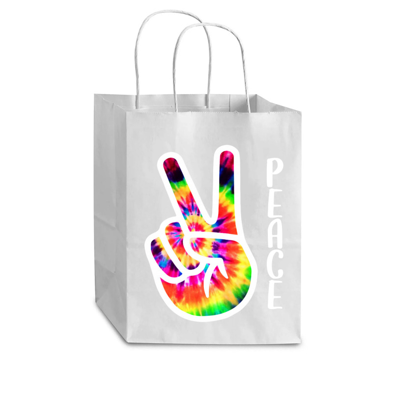 Hand Peace Sign Cub Paper Bag - 8 X 4 1/2 X 10 1/4 | Artistshot