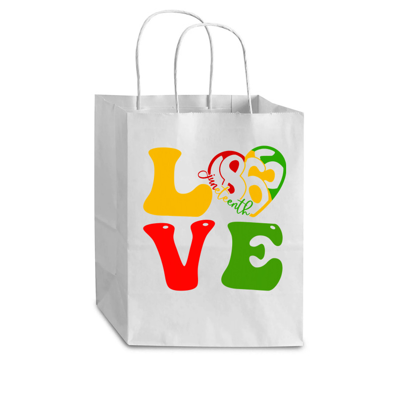 Happy Juneteenth Is My Independence Day Love Black Women T Shirt Cub Paper Bag - 8 X 4 1/2 X 10 1/4 | Artistshot