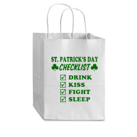 St Patrick Day Checklist Cub Paper Bag - 8 X 4 1/2 X 10 1/4 | Artistshot