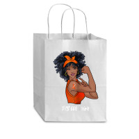 Womens Ms Warrior Fighter Support Multiple Sclerosis Awareness T Shirt Cub Paper Bag - 8 X 4 1/2 X 10 1/4 | Artistshot