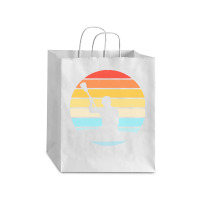 Canoe T  Shirt Canoeing Silhouette On A Distressed Retro Sunset Produc Debie Paper Bag - 10 X 5 X 13 | Artistshot