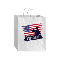 I Wear Red On Friday Remember Deployed American Flag Retro T Shirt Debie Paper Bag - 10 X 5 X 13 | Artistshot