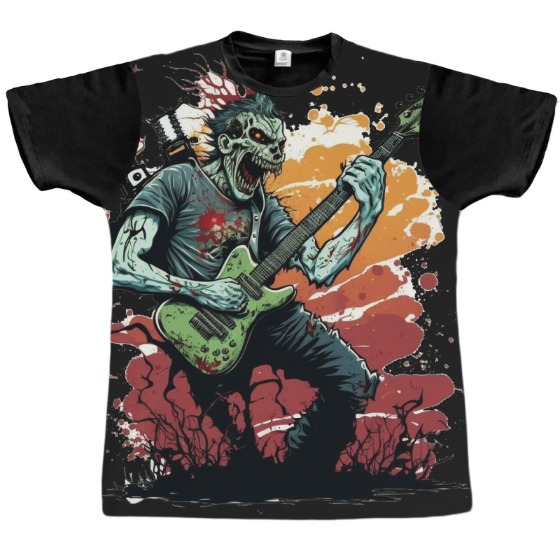 Zombie Rock Graphic T-shirt | Artistshot