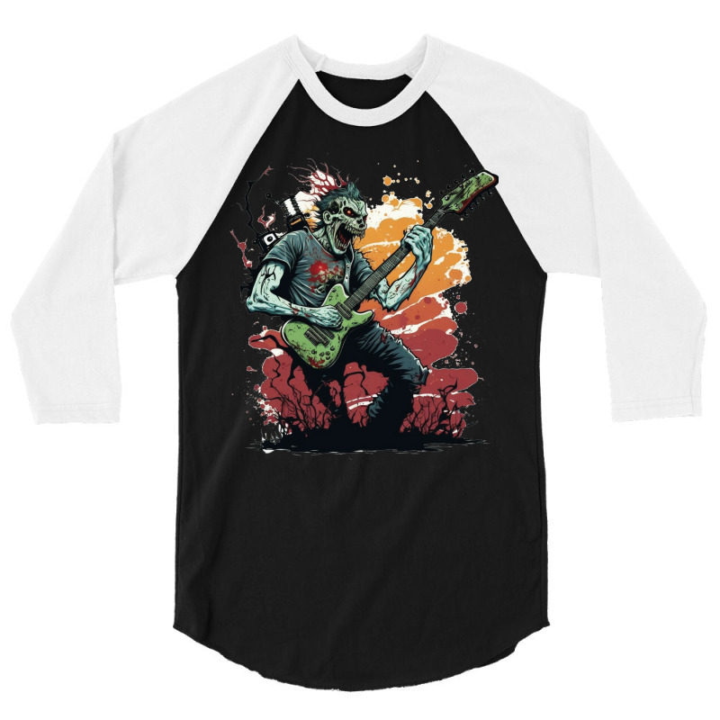 Zombie Rock 3/4 Sleeve Shirt | Artistshot