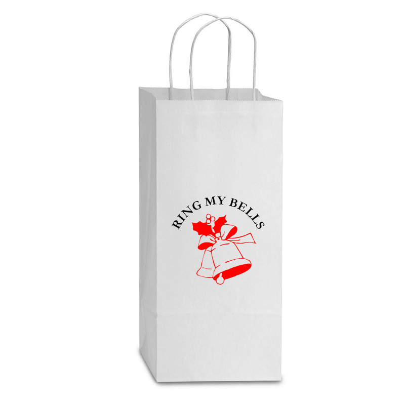 Ring My Bells Double Wine Paper Bag - 6 1/2 X 3 1/2 X 12 3/8 | Artistshot