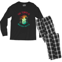 Drum Kit Drummer With Percussion Instruments Men's Long Sleeve Pajama Set | Artistshot