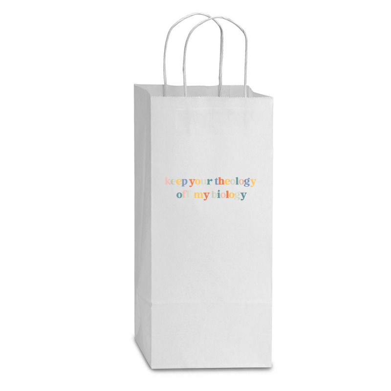 Keep Your Theology Off My Biology Pro Choice Feminist Retro Tank Top Double Wine Paper Bag - 6 1/2 X 3 1/2 X 12 3/8 | Artistshot