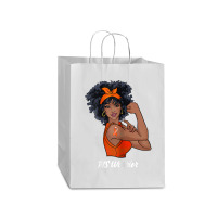 Womens Ms Warrior Fighter Support Multiple Sclerosis Awareness T Shirt Mart Paper Bag -13 X 7 X 17 | Artistshot