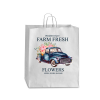 Picked Daily Farm Fresh Truck Flowers Seeds Bulbs Blooms T Shirt Queen Paper Bag - 16 X 6 X 19 1/4 | Artistshot