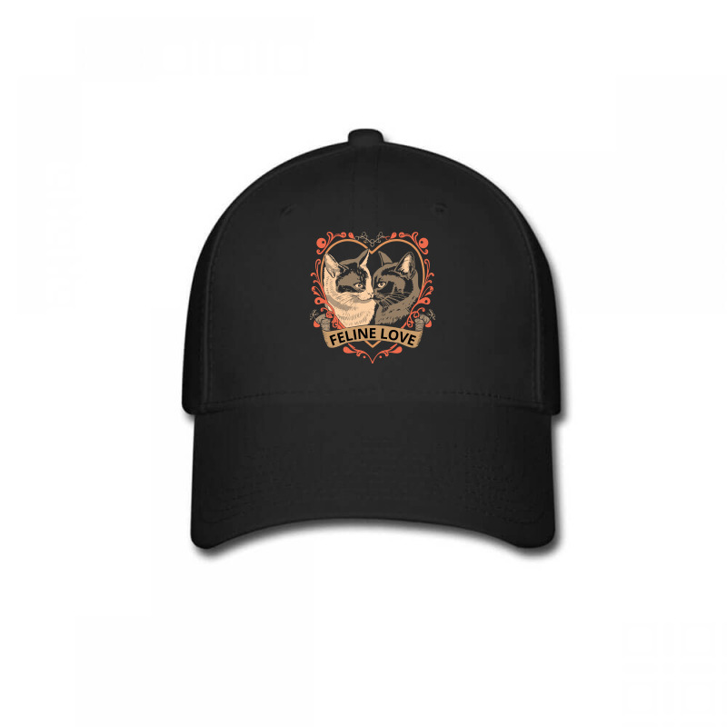 Feline Love Baseball Cap | Artistshot