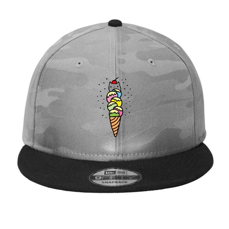 Ice Cream Cat Camo Snapback by Specstore | Artistshot