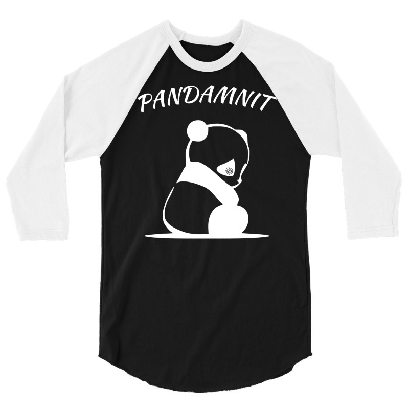 Panda Pandemic Pandamnit Pandenik 3/4 Sleeve Shirt | Artistshot