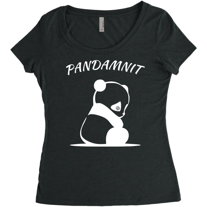 Panda Pandemic Pandamnit Pandenik Women's Triblend Scoop T-shirt | Artistshot