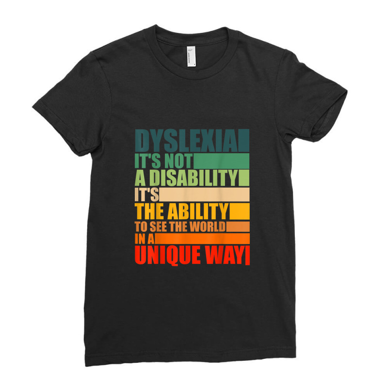 Dyslexia Its Not A Disability Dyslexia Awareness Skeleton T Shirt Ladies Fitted T-Shirt by Vivu991 | Artistshot