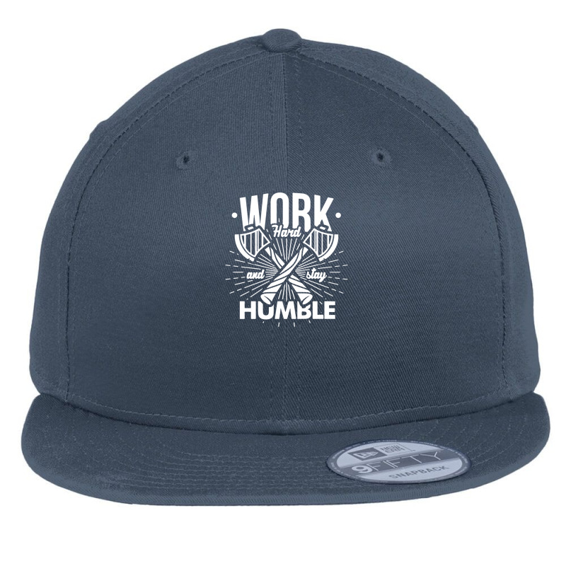 Work Hard N Stay Humble Flat Bill Snapback Cap | Artistshot