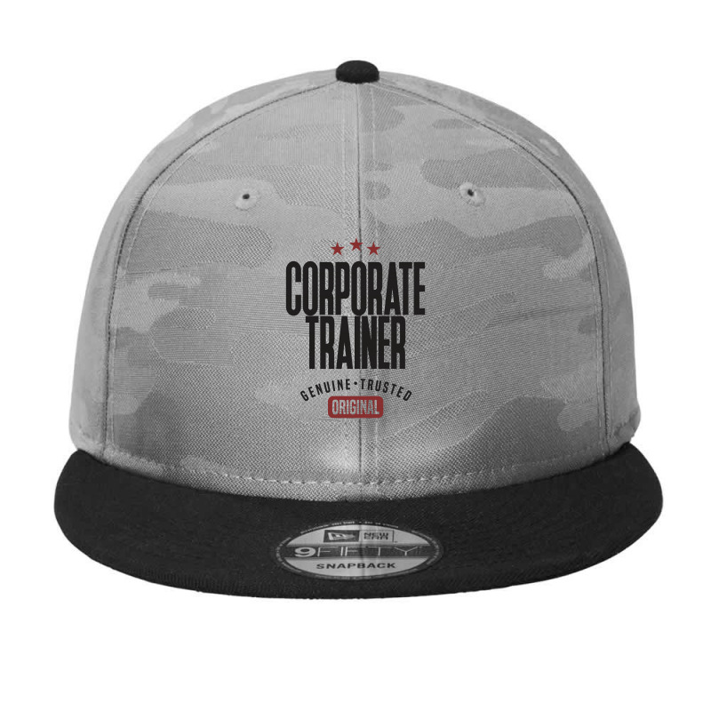 Corporate Trainer Camo Snapback by Chris Ceconello | Artistshot