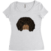 Afro Loose Natural Hair Plain Women's Triblend Scoop T-shirt | Artistshot