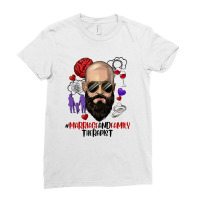 White Bald Man Bearded Marriage And Family Therapi Ladies Fitted T-shirt | Artistshot