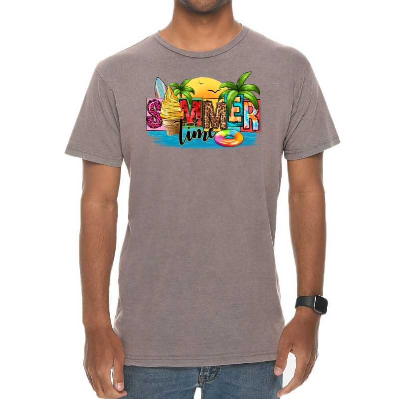 Summer Time Ice Cream Vintage T-Shirt by HRA Design Shop | Artistshot