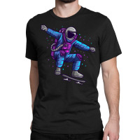 Astronaut And Skateboard Tricks Classic T-shirt | Artistshot