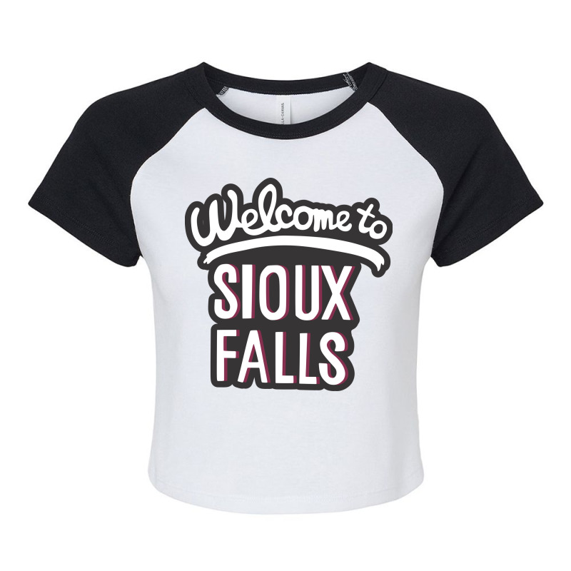 Sioux Falls South Dakota Raglan Crop Top by bestamerican | Artistshot