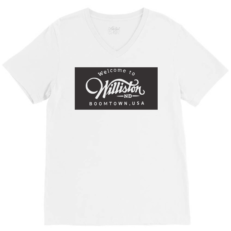 Williston North Dakota V-Neck Tee by bestamerican | Artistshot