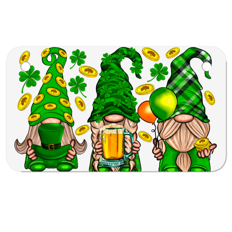 St. Patricks Day Gnomies Motorcycle License Plate | Artistshot