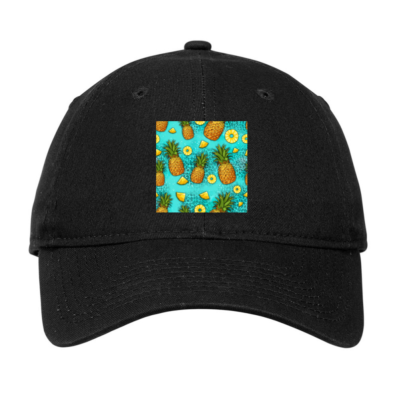 Seamless Pineapple Fruit Pattern Adjustable Cap | Artistshot