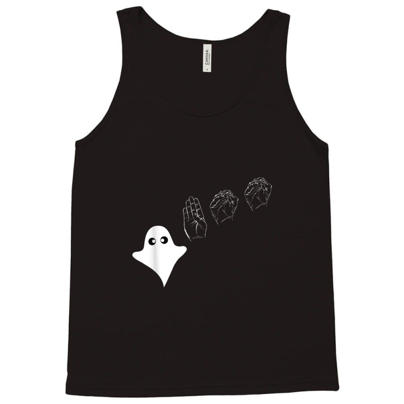 Boo Asl Sign Language Funny Ghost Halloween Tank Top by YenNgoc | Artistshot