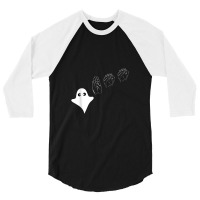 Boo Asl Sign Language Funny Ghost Halloween 3/4 Sleeve Shirt | Artistshot