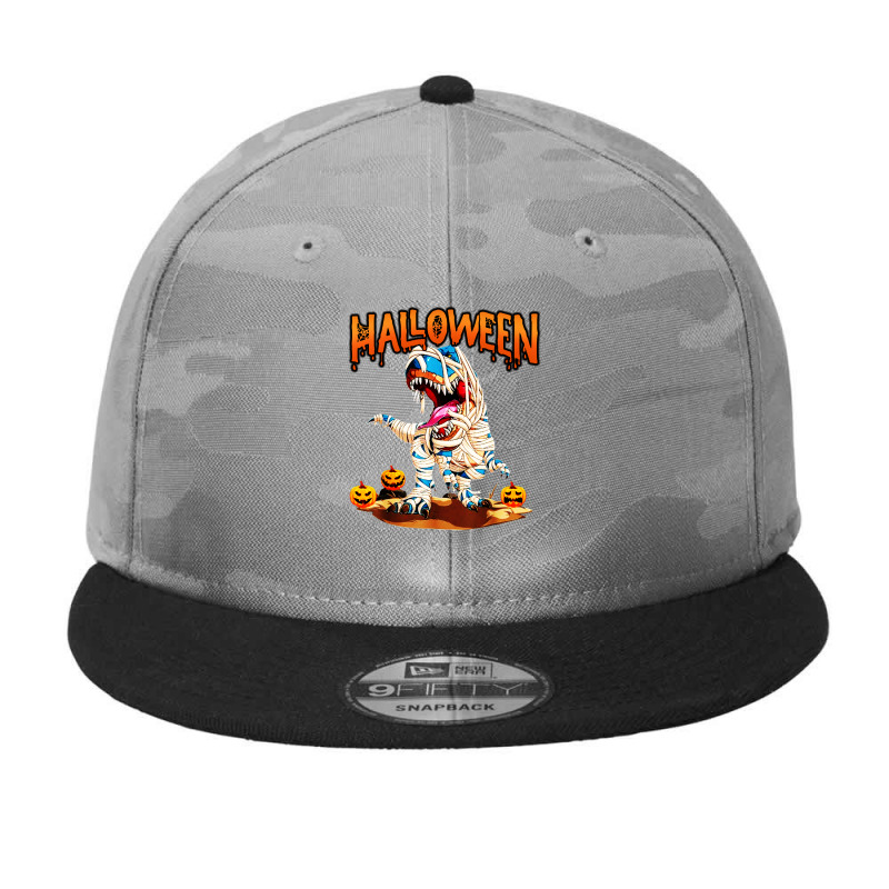 Funny Halloween Costume With Dinosaur Camo Snapback | Artistshot