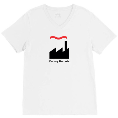 Factory Records V-neck Tee Designed By Miniesters