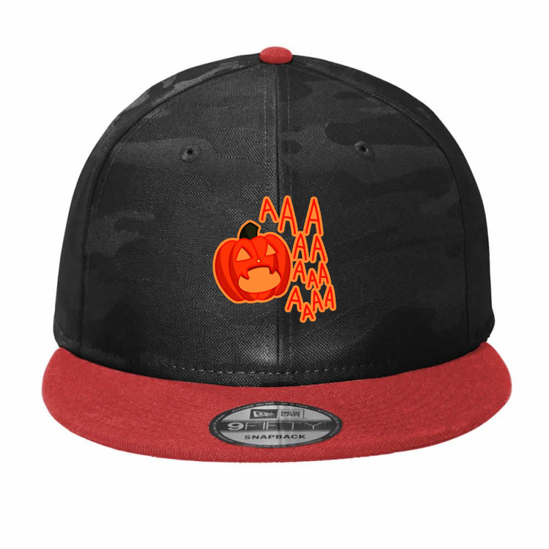 Screaming Pumpkin Camo Snapback by Hatory | Artistshot